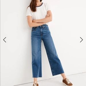 NEW Madewell Slim Wide Leg Button Jeans